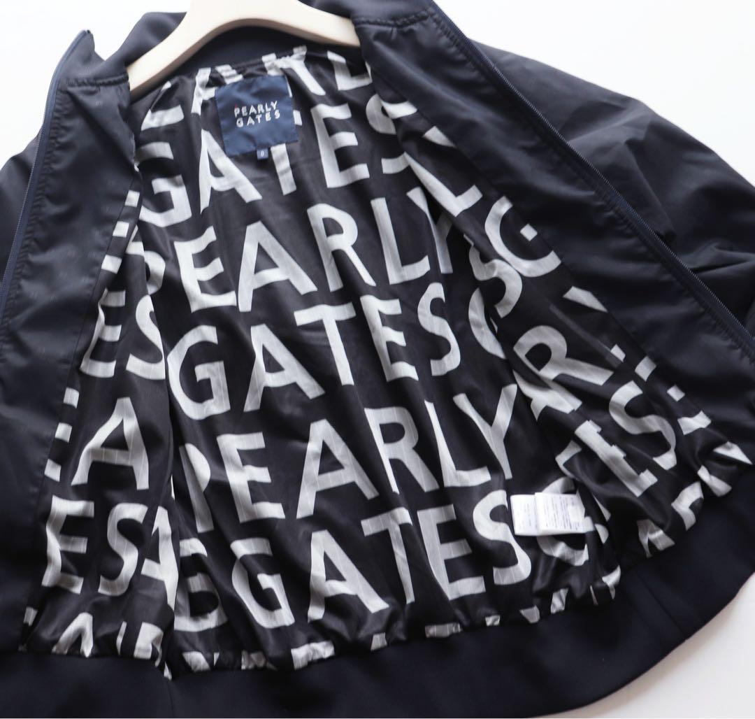 《パーリーゲイツ》新品 ロゴ総柄 はっ水 タフレックス フルジップジャケット 0