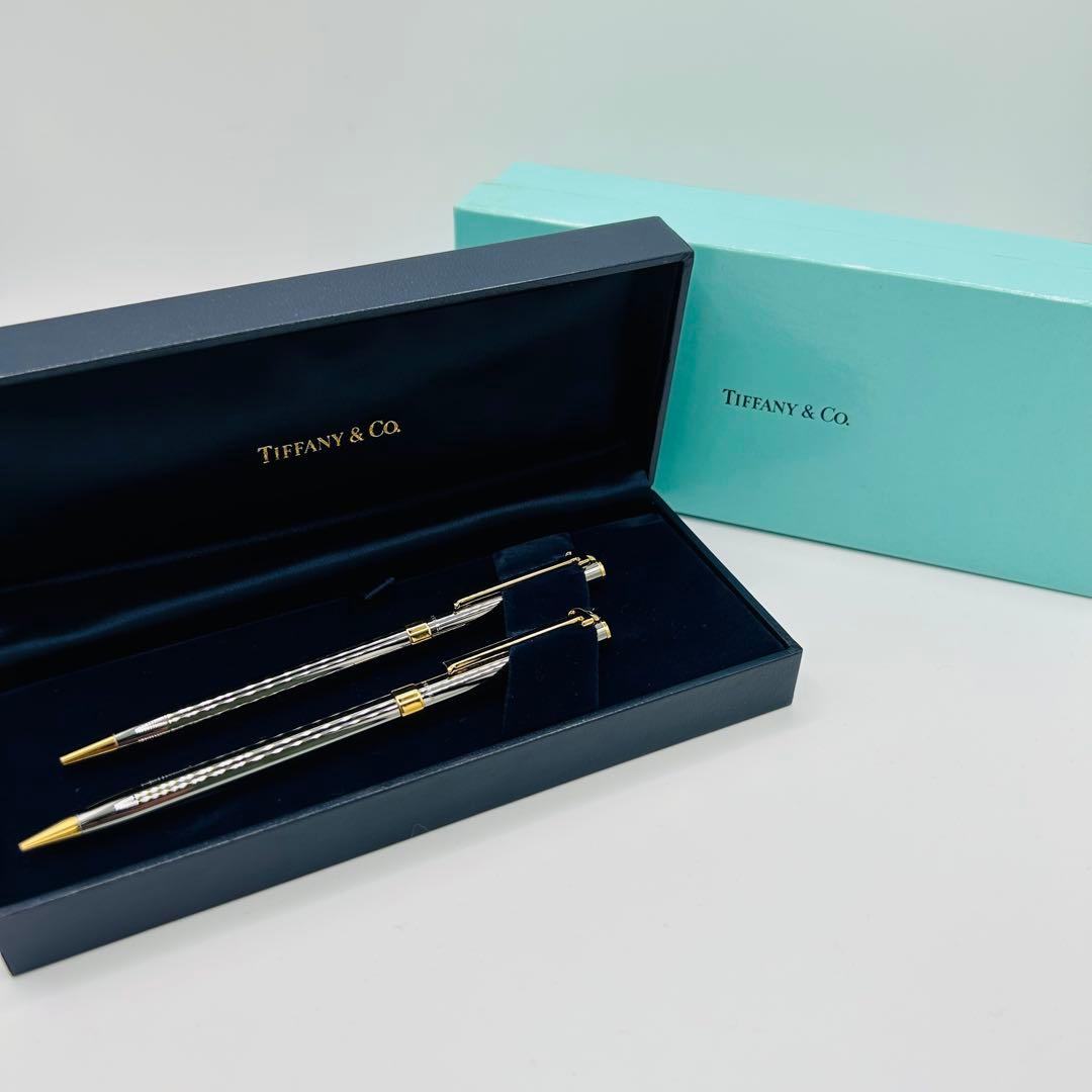 Tiffany & Co. シルバー　ボールペン シャーペン　2本セット　Tロゴ