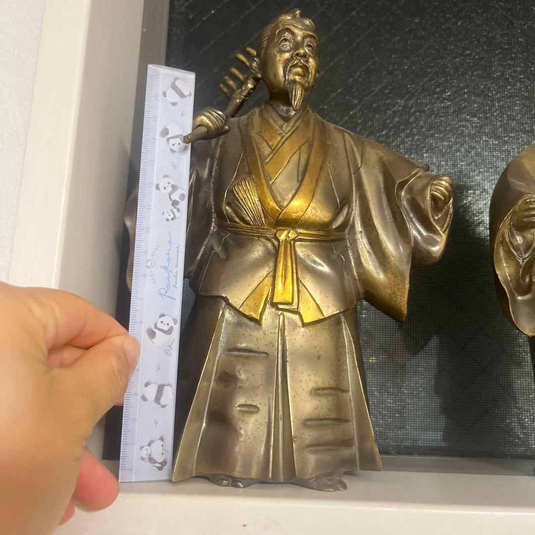 日本の伝統的金属製像 2体セット