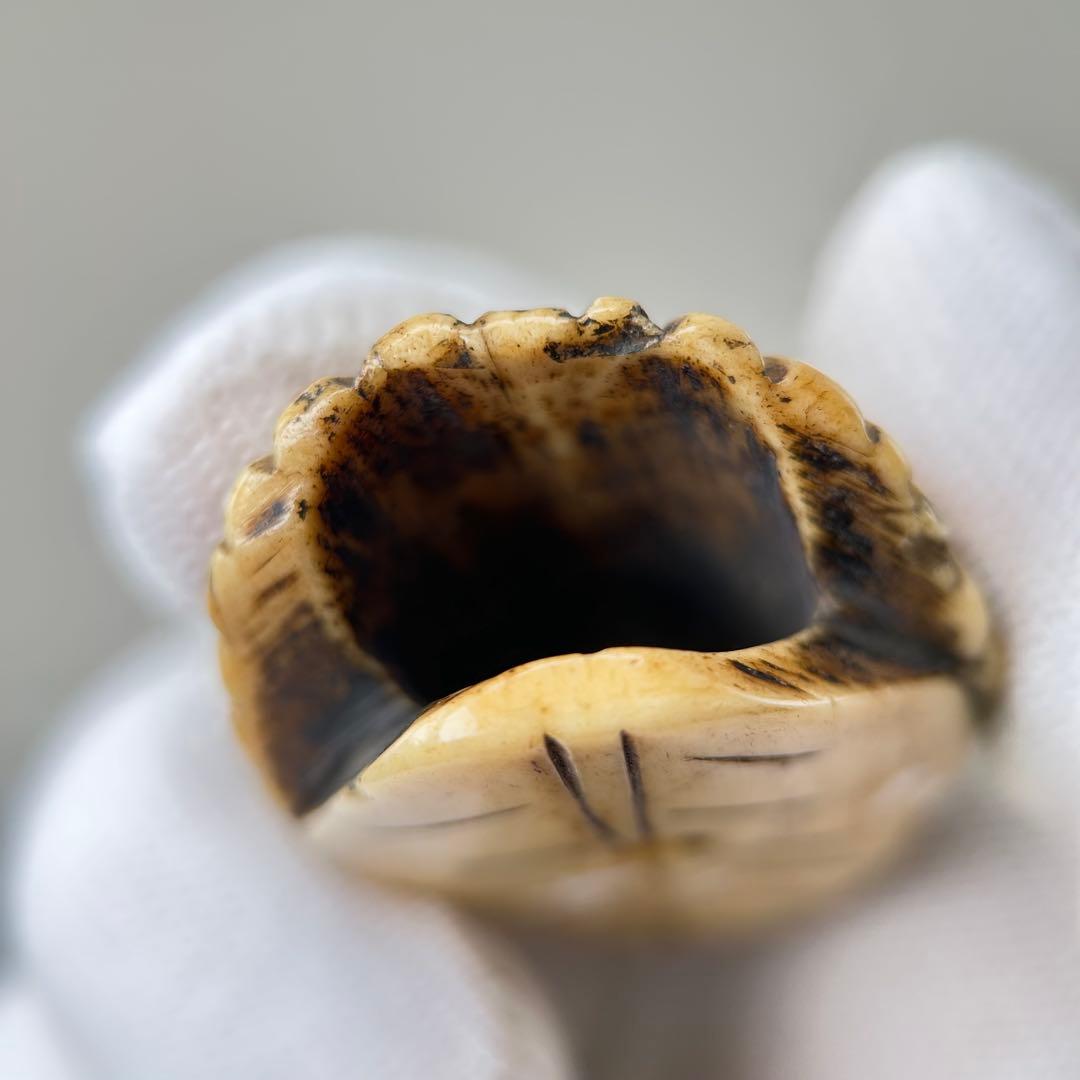 彫刻極上根付天然素材アンティーク骨董飾り物古美術置物細密細工