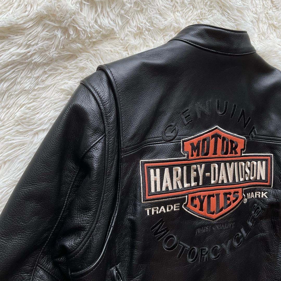 美品✨ハーレーダビッドソン　レザージャケット　シングルライダース　M 黒　現行