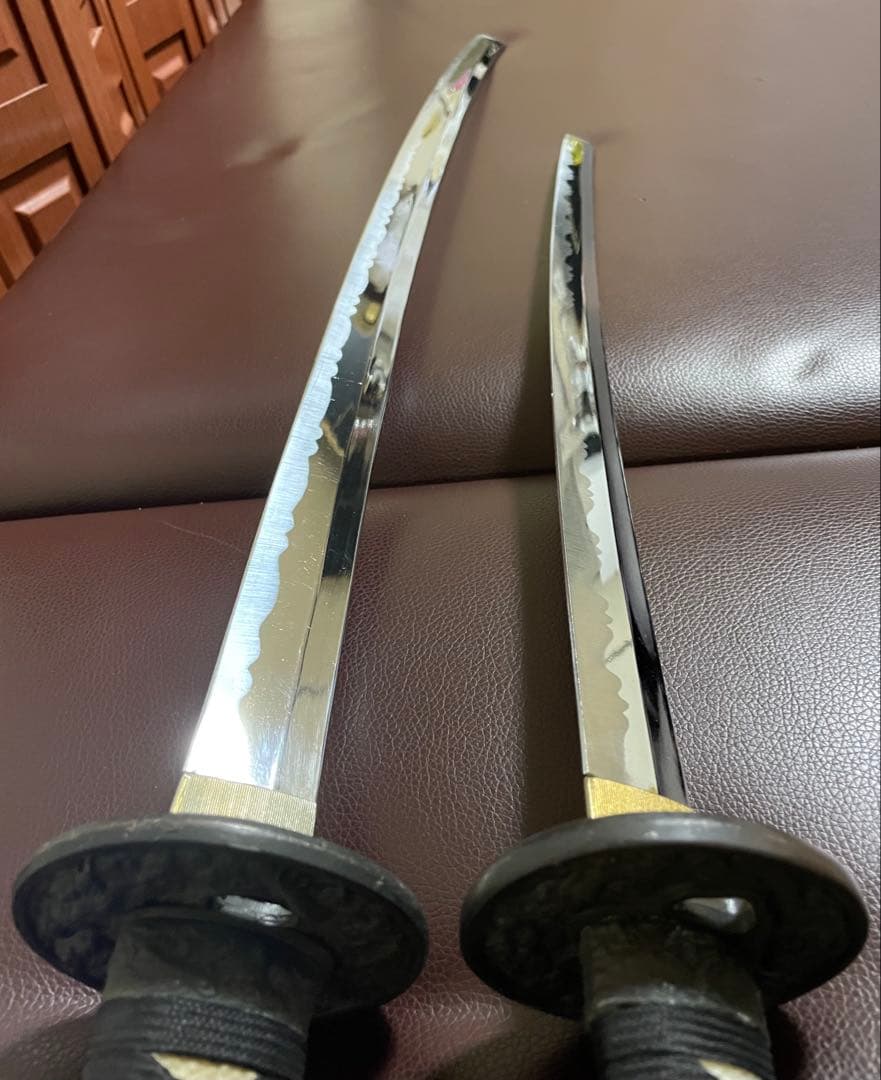 模造刀　居合刀　刀掛け　螺鈿　武具　v311