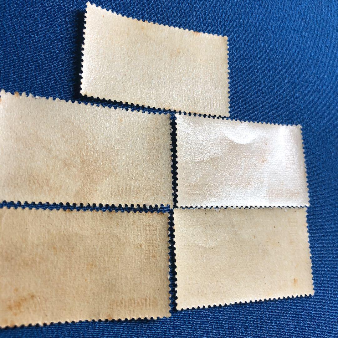 カタログ価6万円！きじ航空銭単位切手5種裏糊ピカピカ！昭和25年発行レア