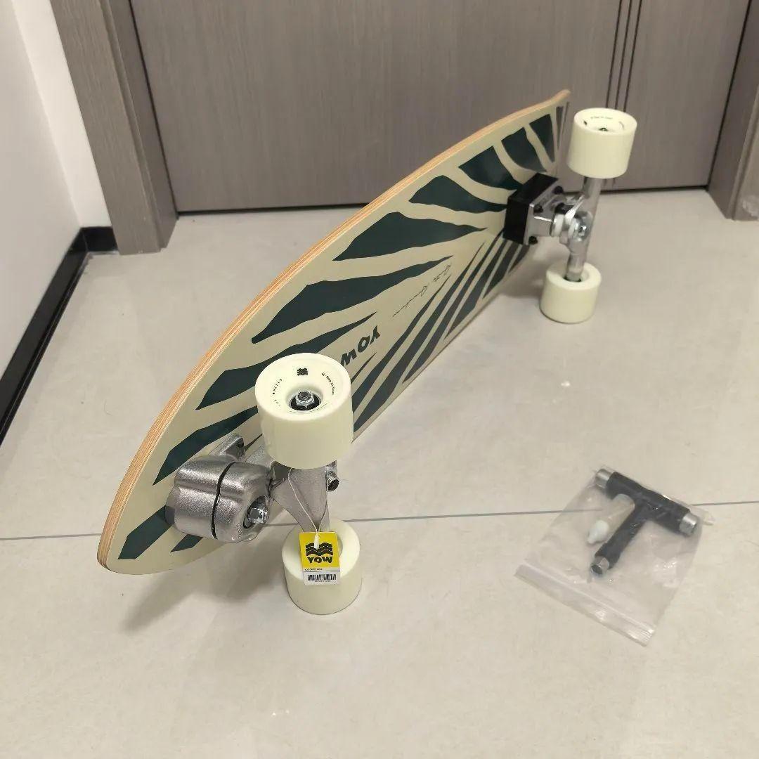 YOW スケートボード グリーンストライプ
