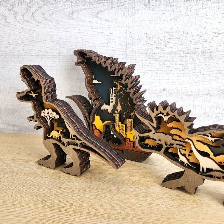 木製置物】トリケラトプス恐竜★ジュラシックパーク グッズ 置き物 雑貨 オブジェ