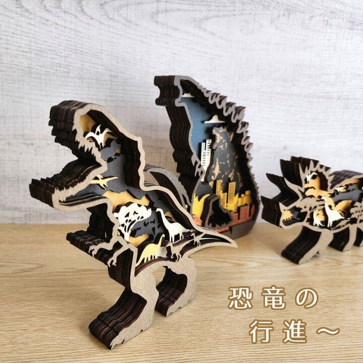 木製置物】トリケラトプス恐竜★ジュラシックパーク グッズ 置き物 雑貨 オブジェ