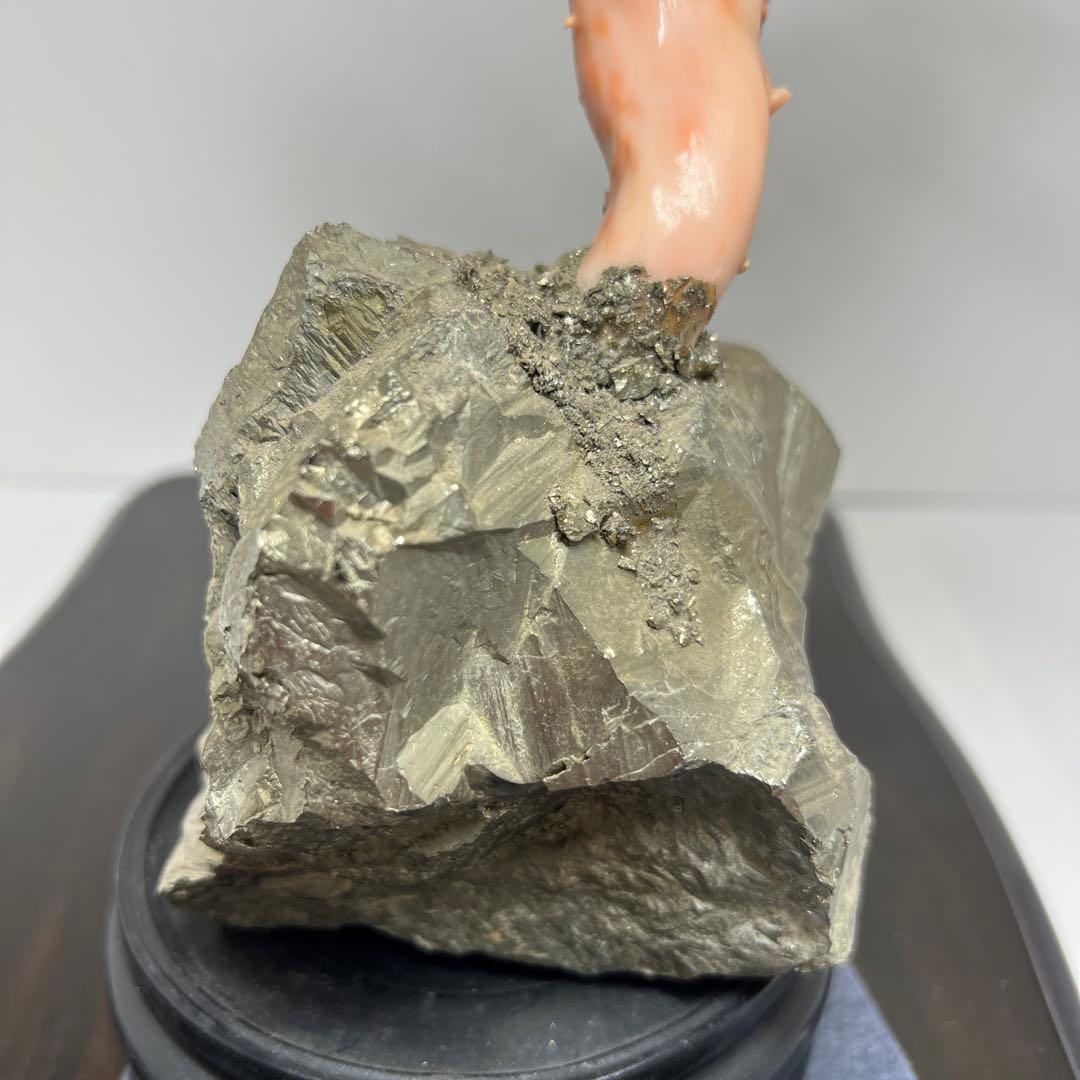 特大　極太桃色珊瑚　台付　3674g 東Y7-1106☆2Fトコオ