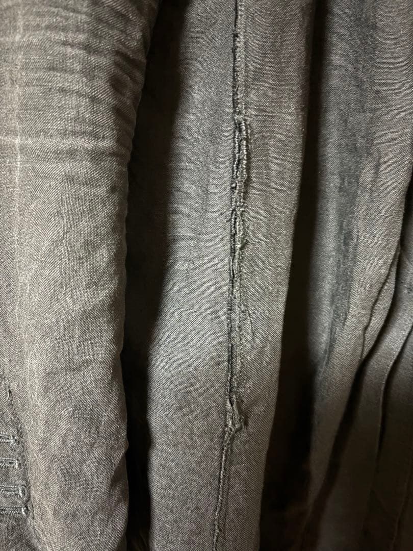 ファガッセン、リネン 黒 チェスター風コート ペイントスプラッシュ‼️