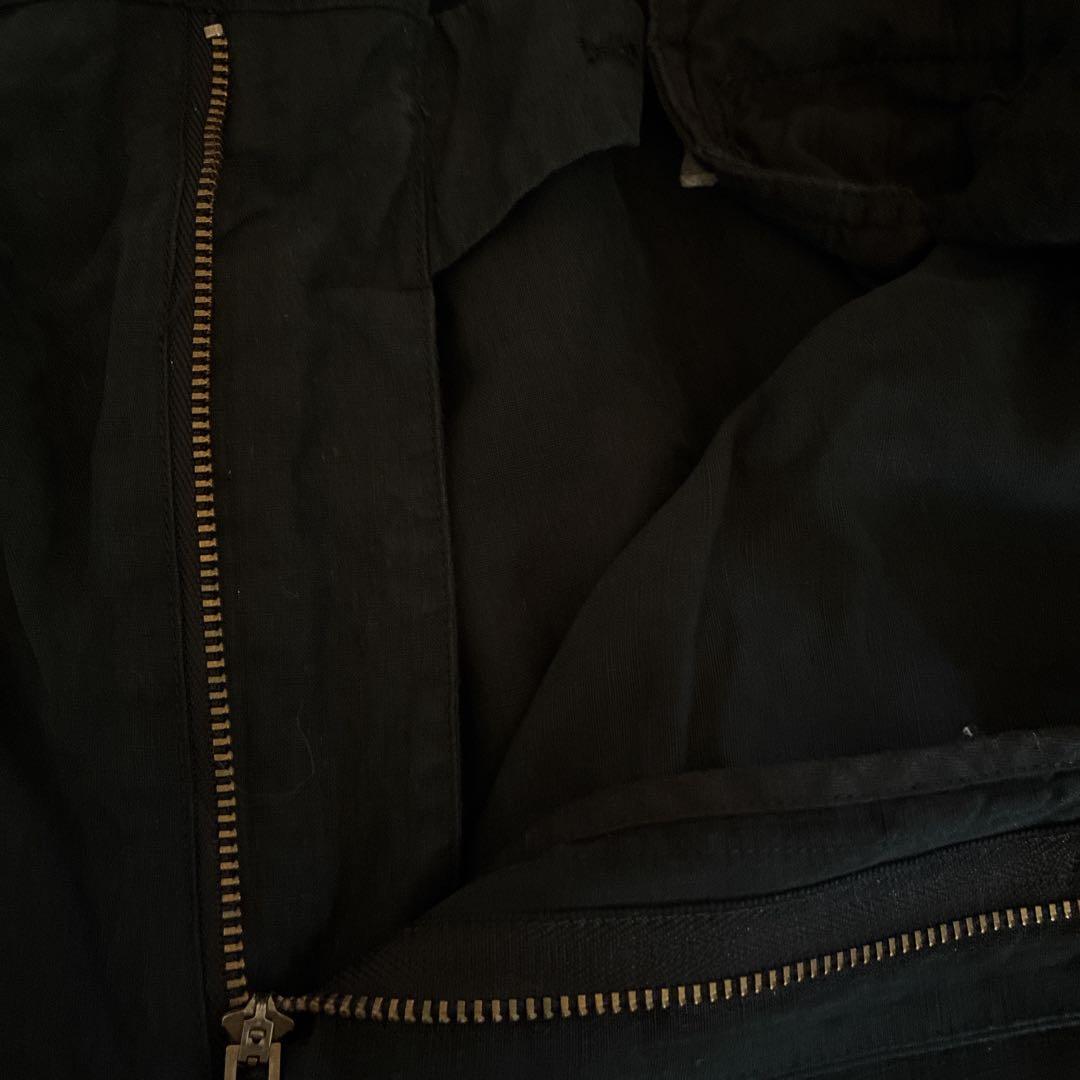 t*y様 ヴィンテージ シルクリネンパンツ ラルフローレン 黒ブラック メンズ