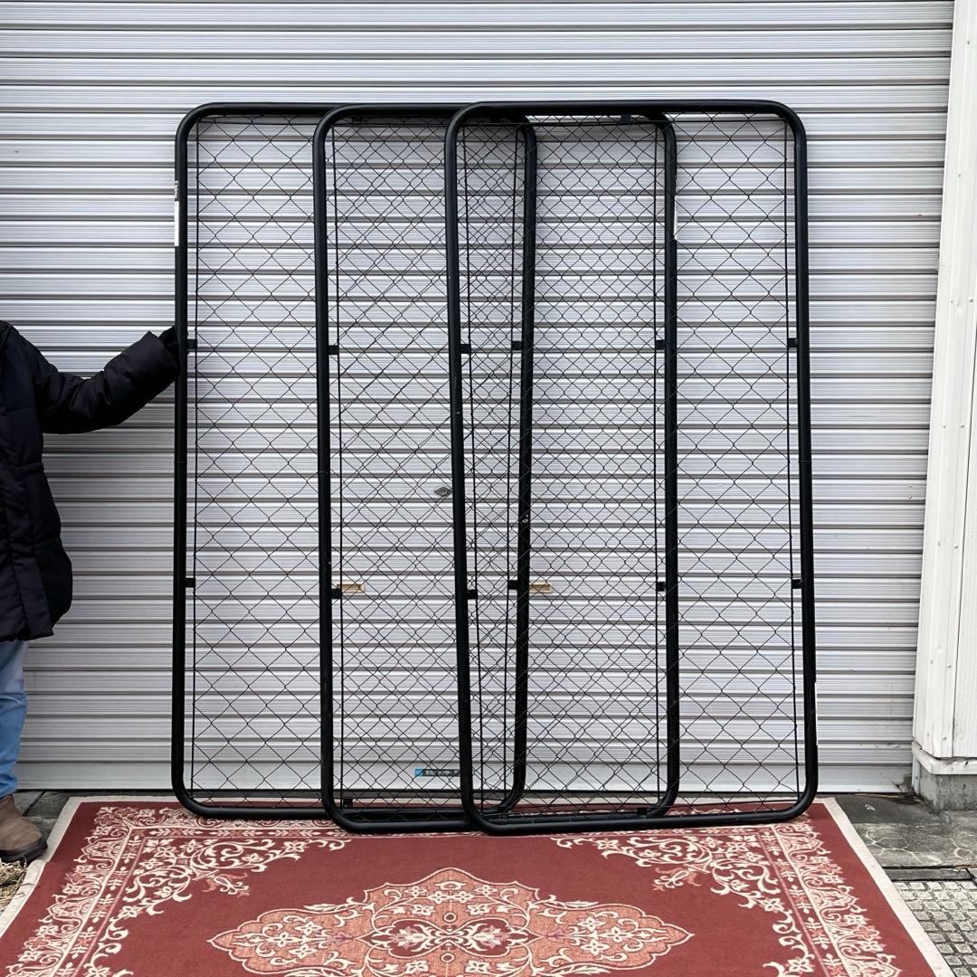 アメリカンフェンス 3枚◾️黒ブラック180cm x 90cm ガレージインテリア