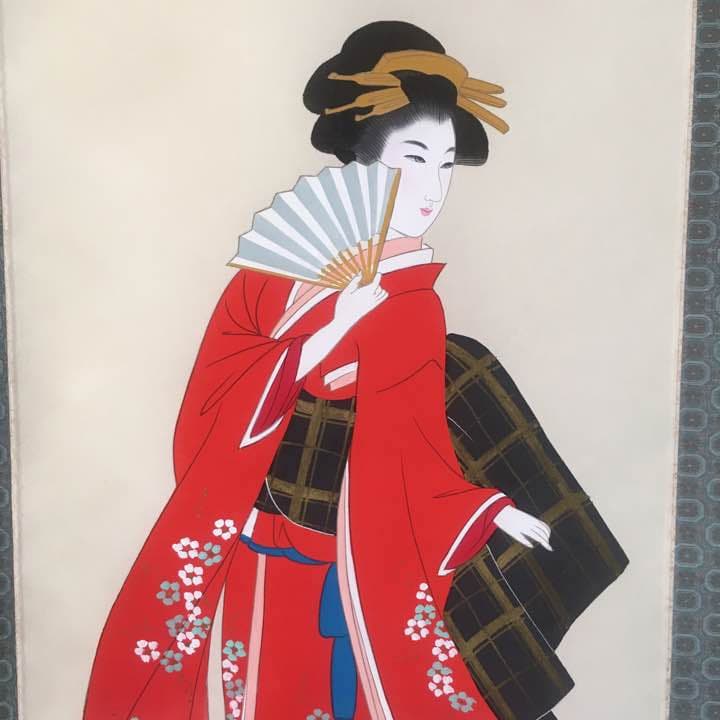 ♦︎掛け軸♦︎ 美人図 ☆真筆証明書付き☆ セール中！