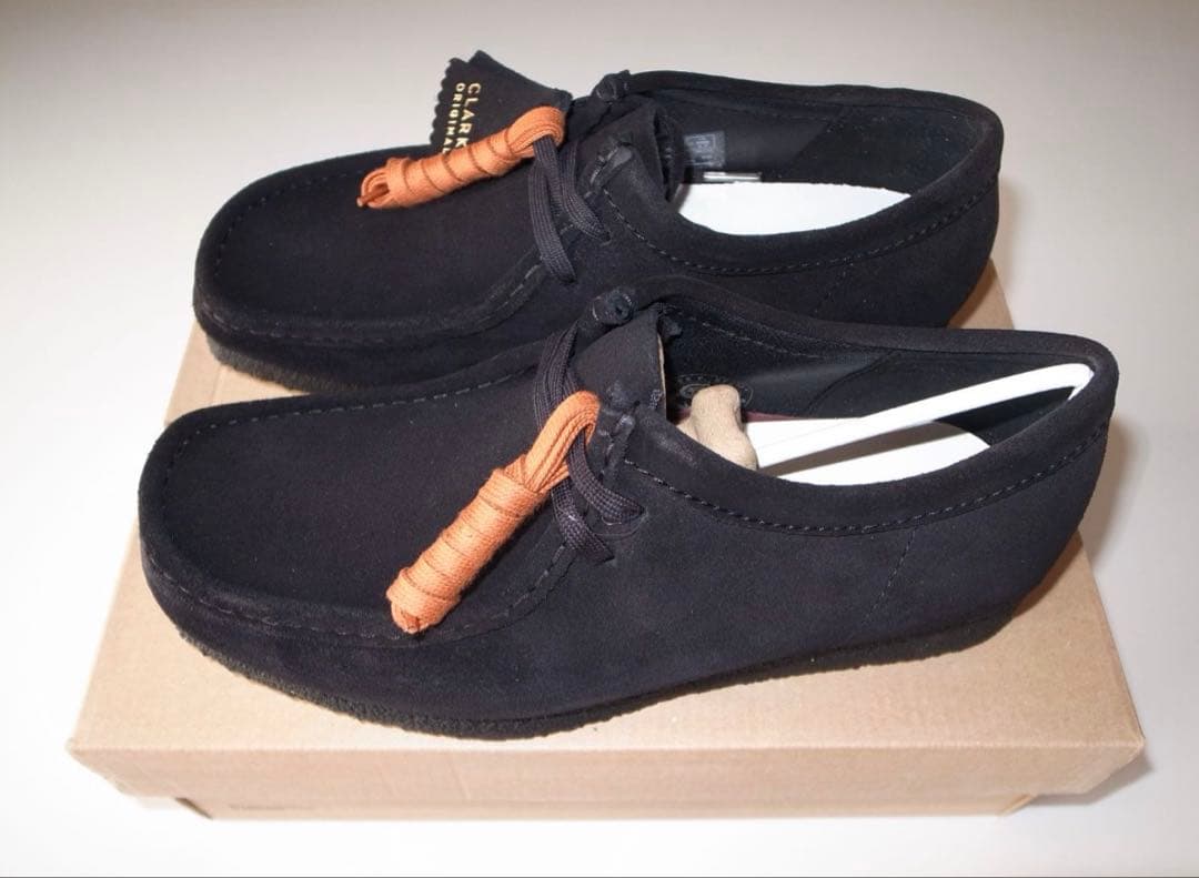 【新品】Clarks ブラック Wallabee 25.5 クラークス ワラビー