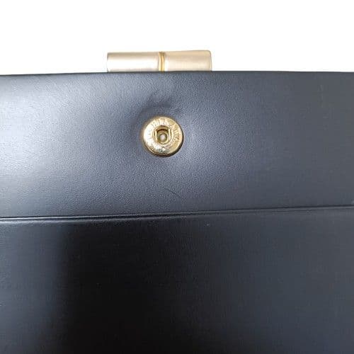 【美品】バーバリー 二つ折り財布 がま口 ゴールド金具 ノバチェック ブラック