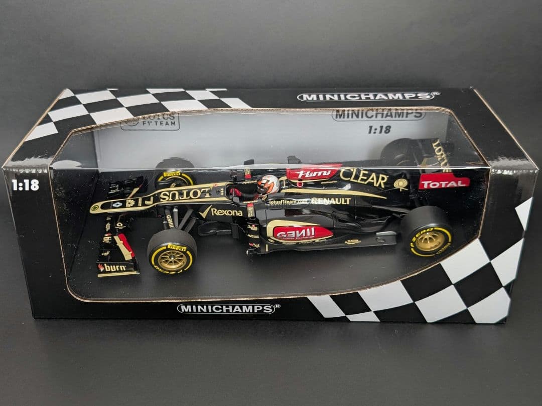 ミニチャンプス 1/18 ロータス ルノー E21 2013 K.ライコネン