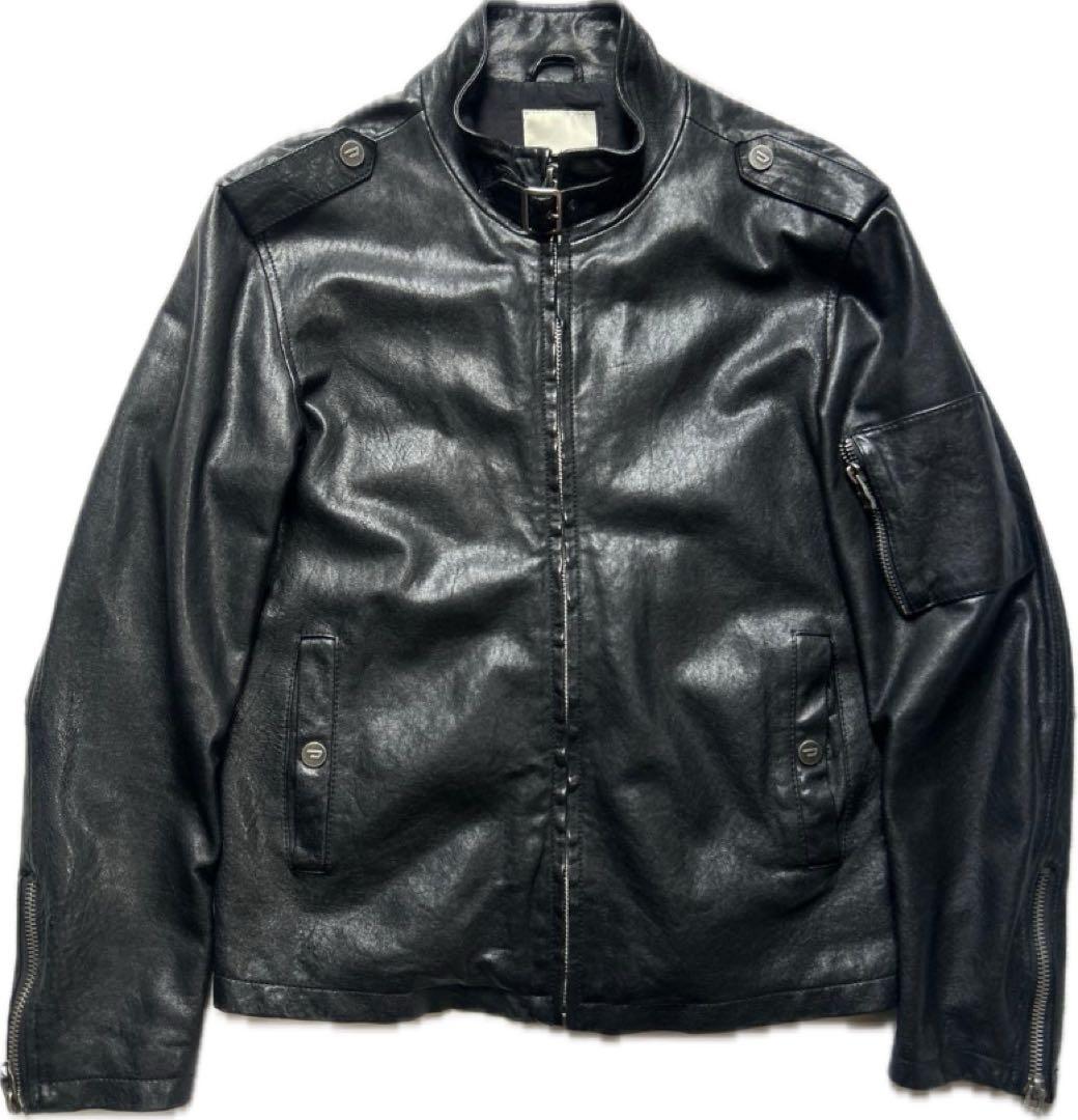 90s Dieselシングルライダース レザージャケット 羊革 size L