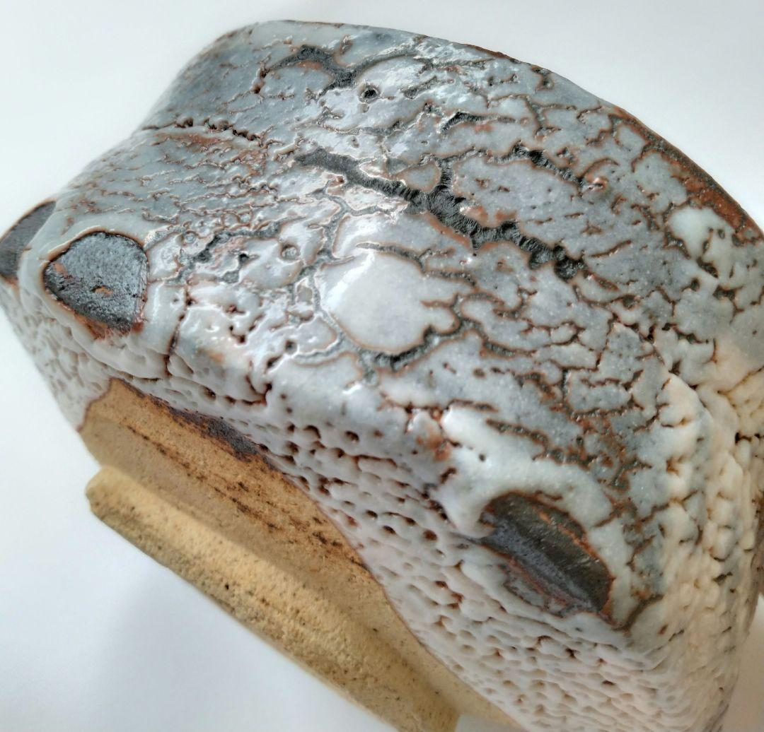 加藤健二　陶求庵　鼠志野茶碗　茶道具　抹茶碗