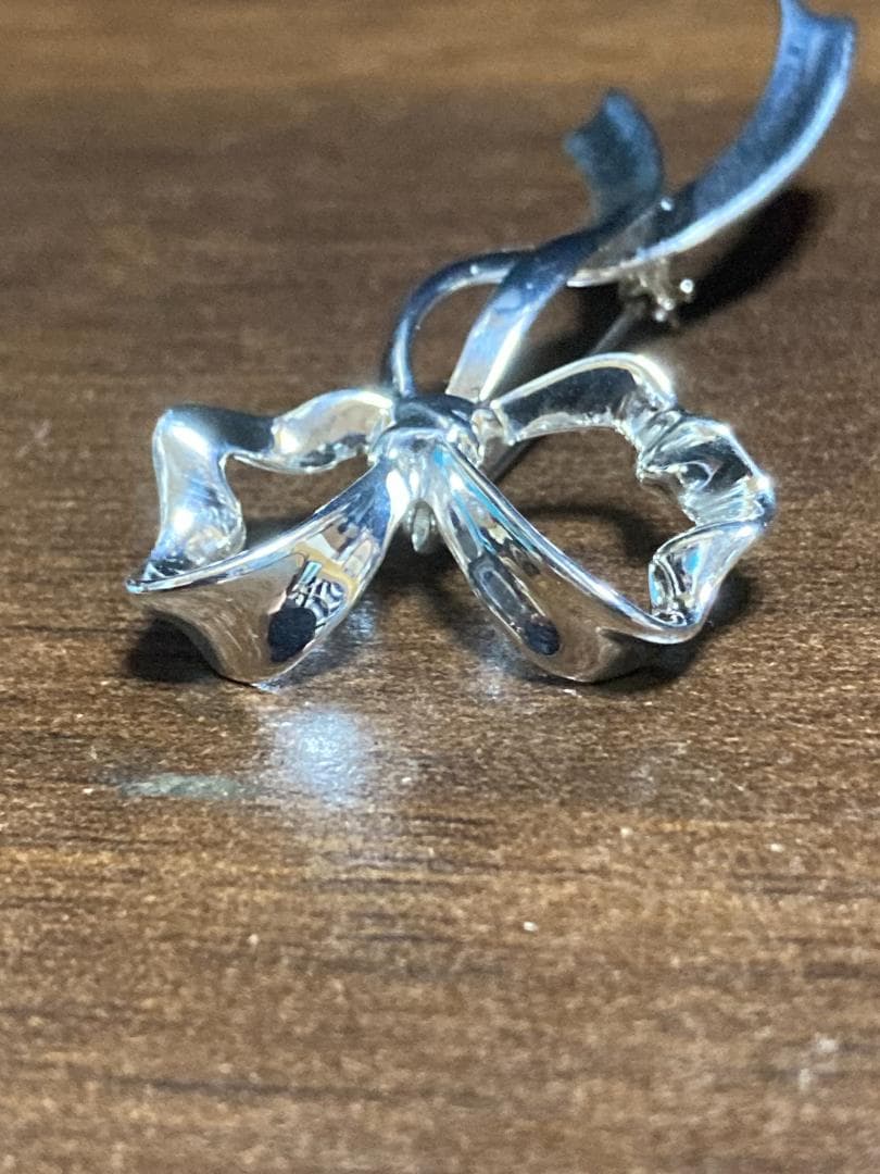 ティファニー リボン ブローチ シルバー 925 1985