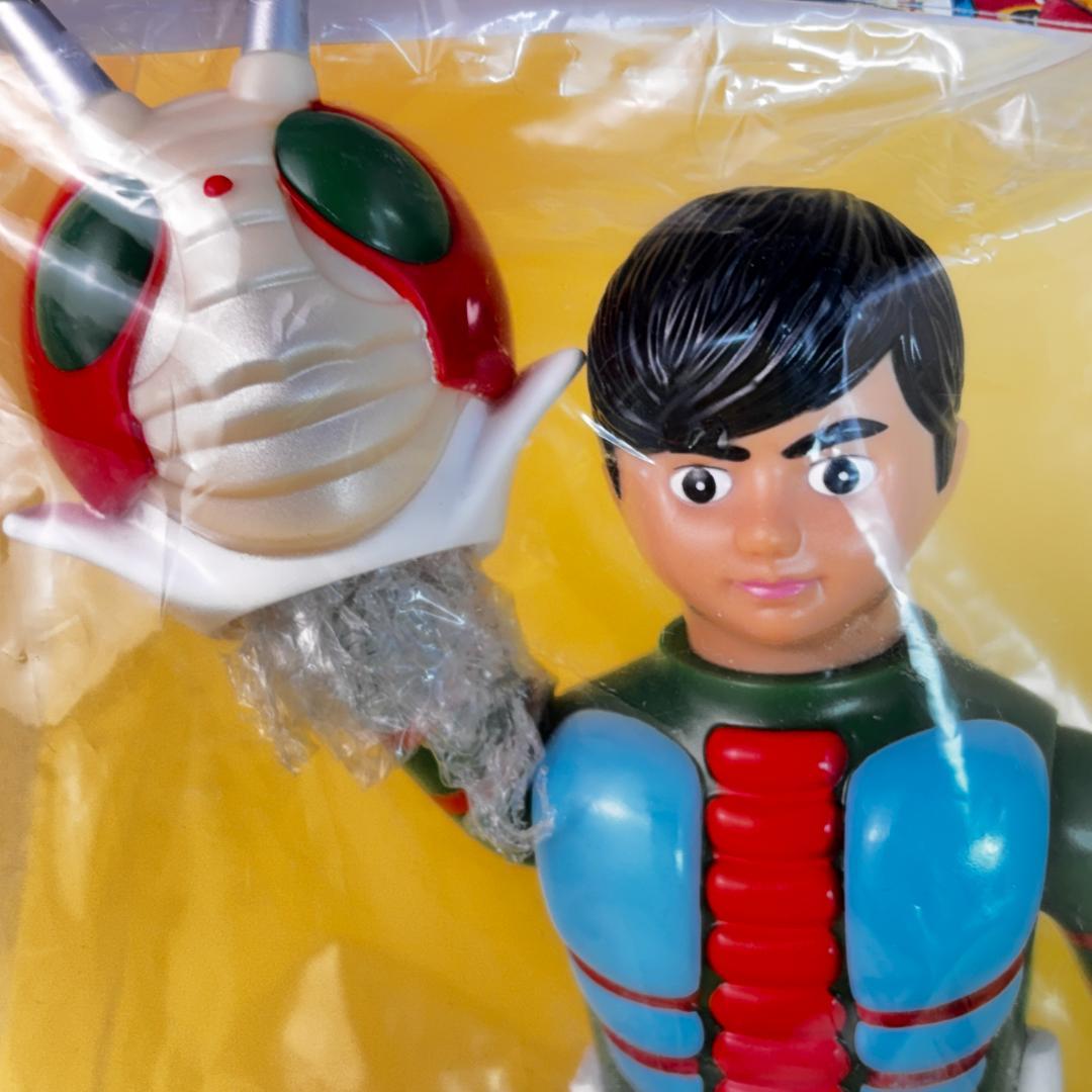 仮面ライダーV3　面取れ　当時物風　ソフビ