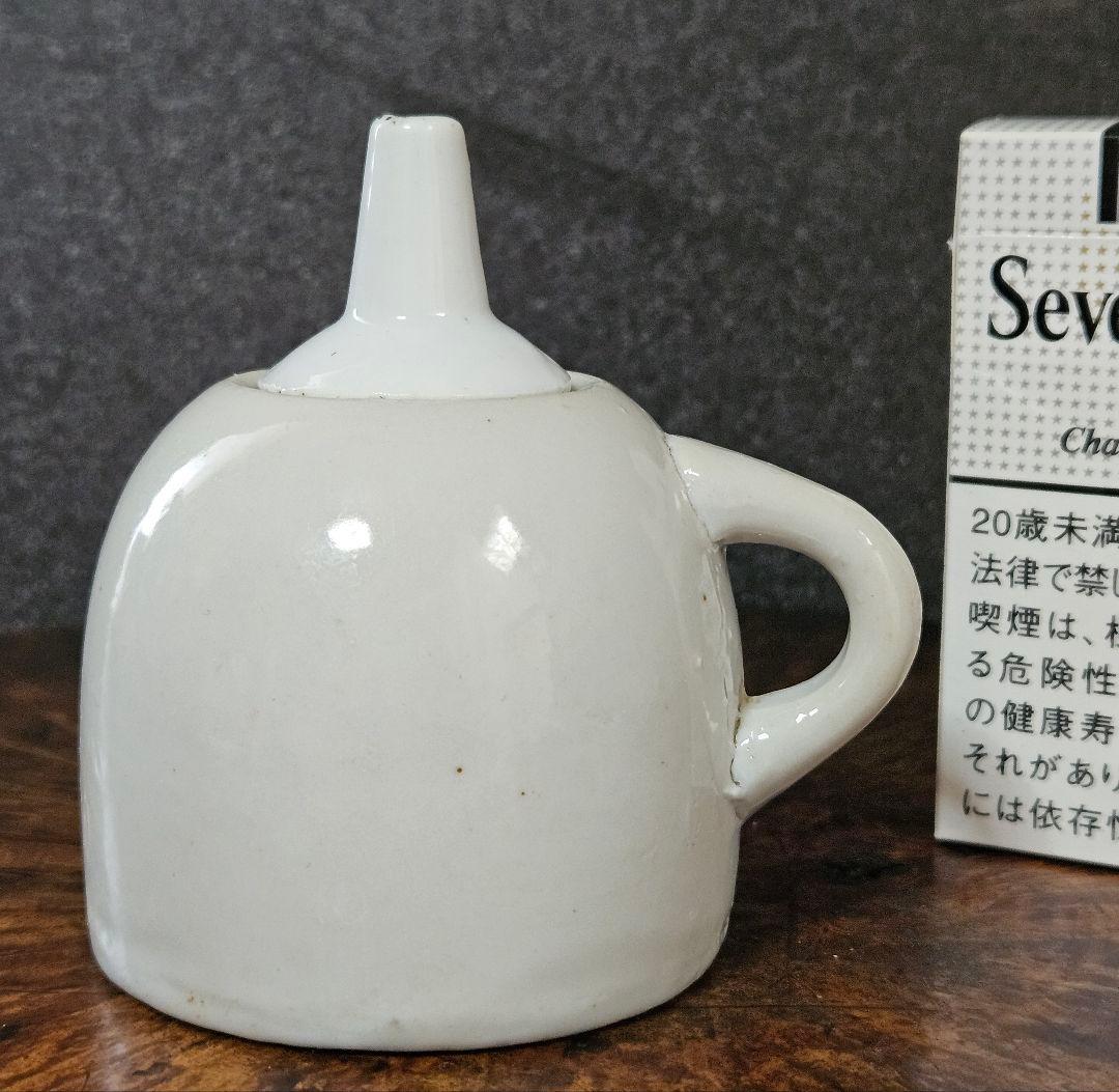 李氏朝鮮時代　朝鮮古陶磁器　李朝白磁　蓋付き灯火器　灯り道具　油壺　花入れ　民藝