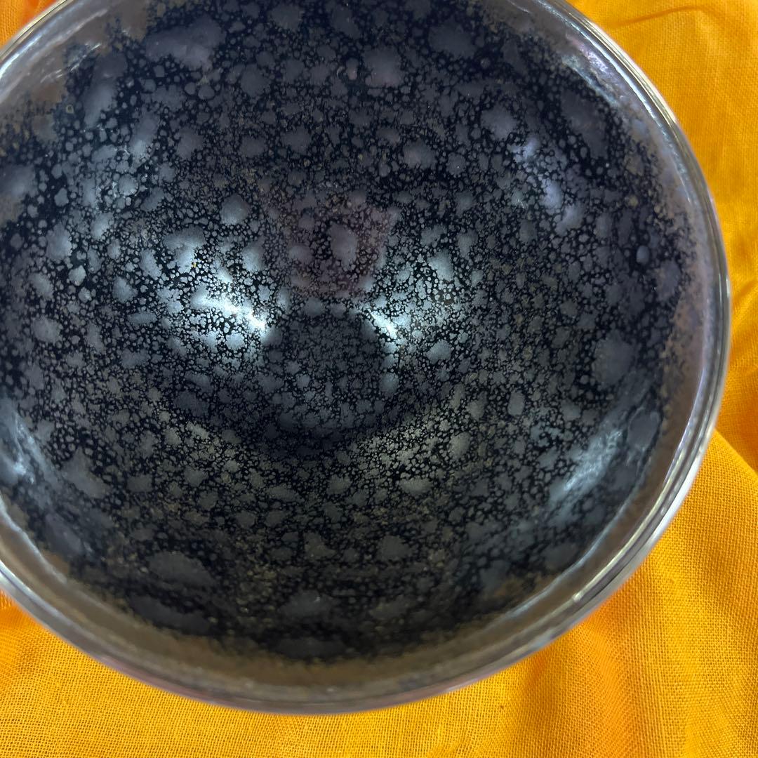 油滴天目茶碗　桶谷定一 作 　共箱