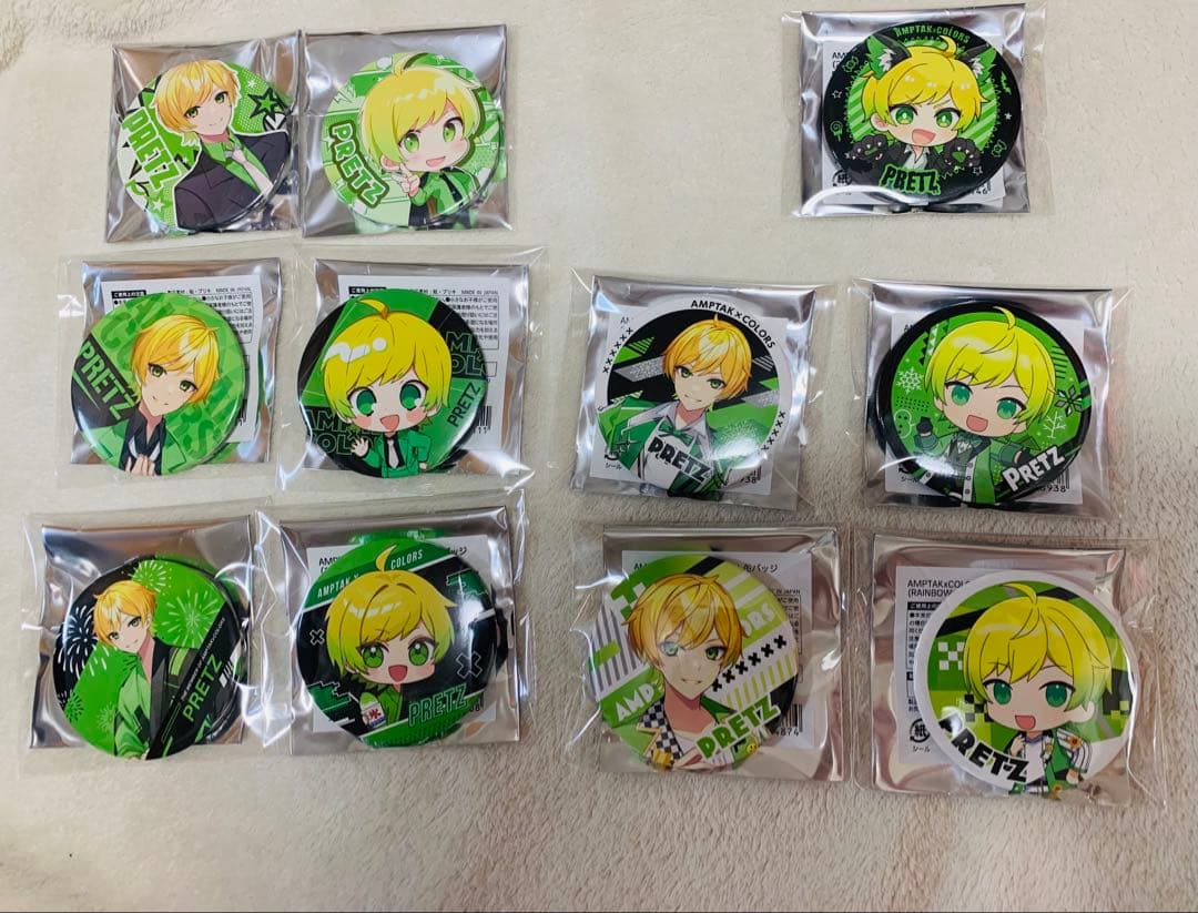 AMPTAKxCOLORS ぷりっつ 缶バッジ