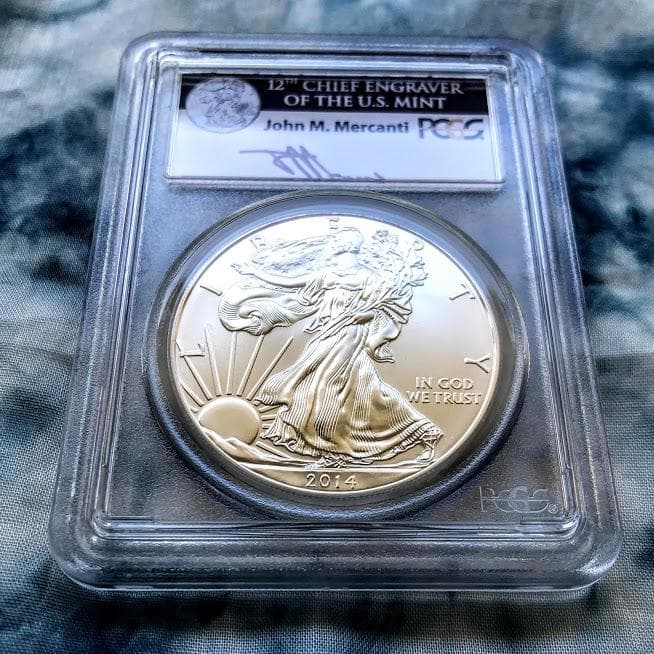 【貴重】2014 アメリカ 米国 シルバーイーグル MS69 ガバメントボックス