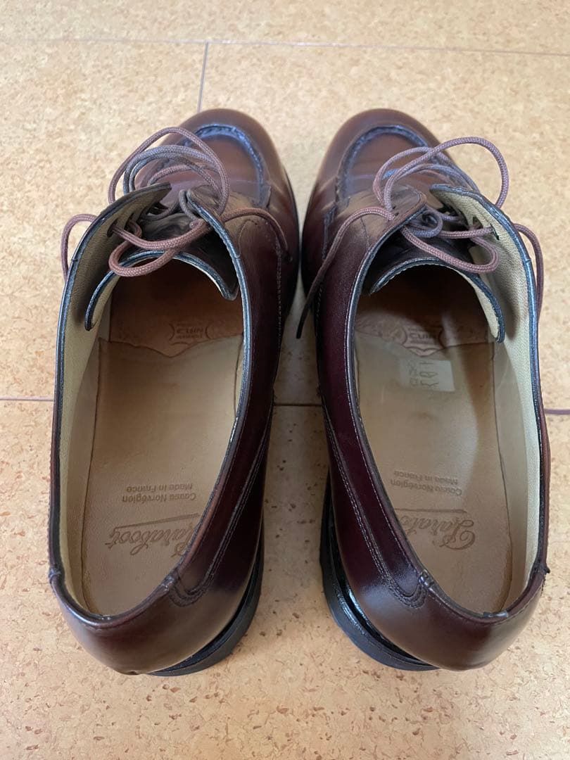 パラブーツ　シャンボード　カフェ　UK8.5 シューツリー付き　良革質