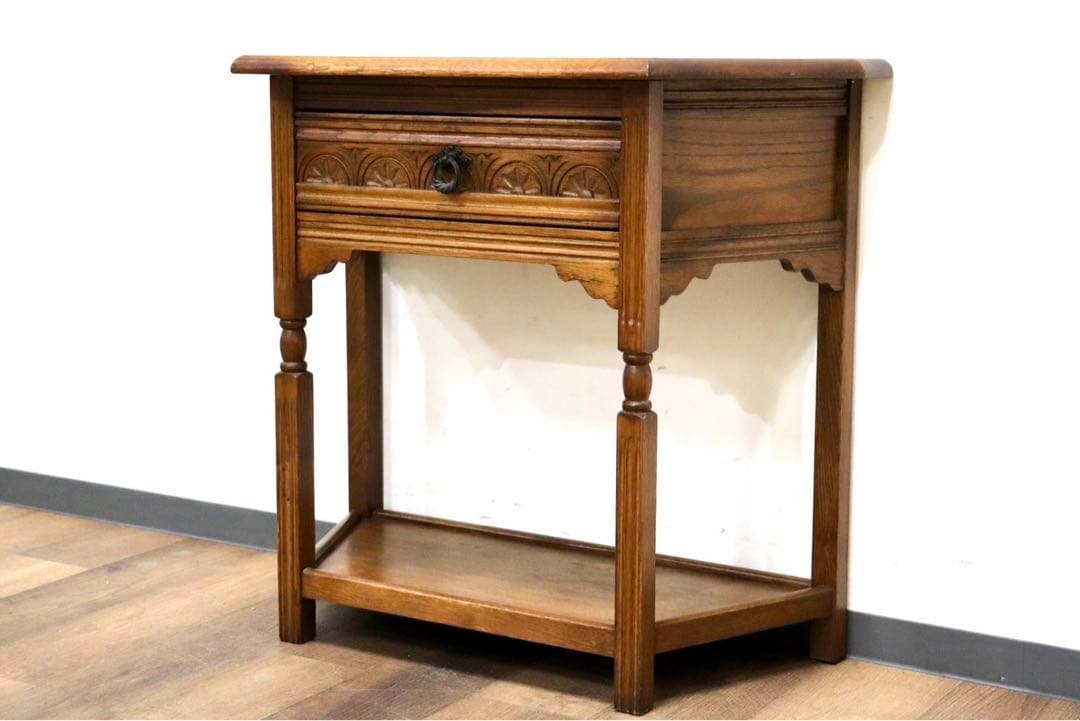 GMHH510○西洋 英国 アンティーク コンソールテーブル サイドテーブル 引