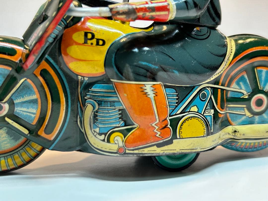 当時物 ブリキ 1950s タイヨー社製 ミリタリーバイク トミカ 大盛屋