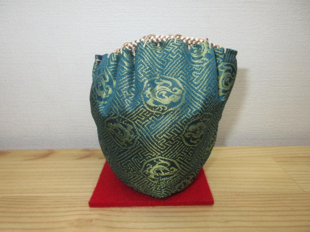 送料込【逢絢亭・新品】茶道具 仕覆 四滴茶入仕覆 正絹 細川緞子 日本製