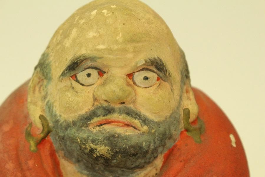 伏見 郷土人形 達磨 在銘 伏見いなり 道八作(ZE464)