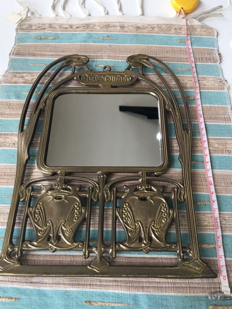 [新品] メトロポリタン　ミラー　壁掛け　パリ　アール・ヌーヴォー様式　真鍮製