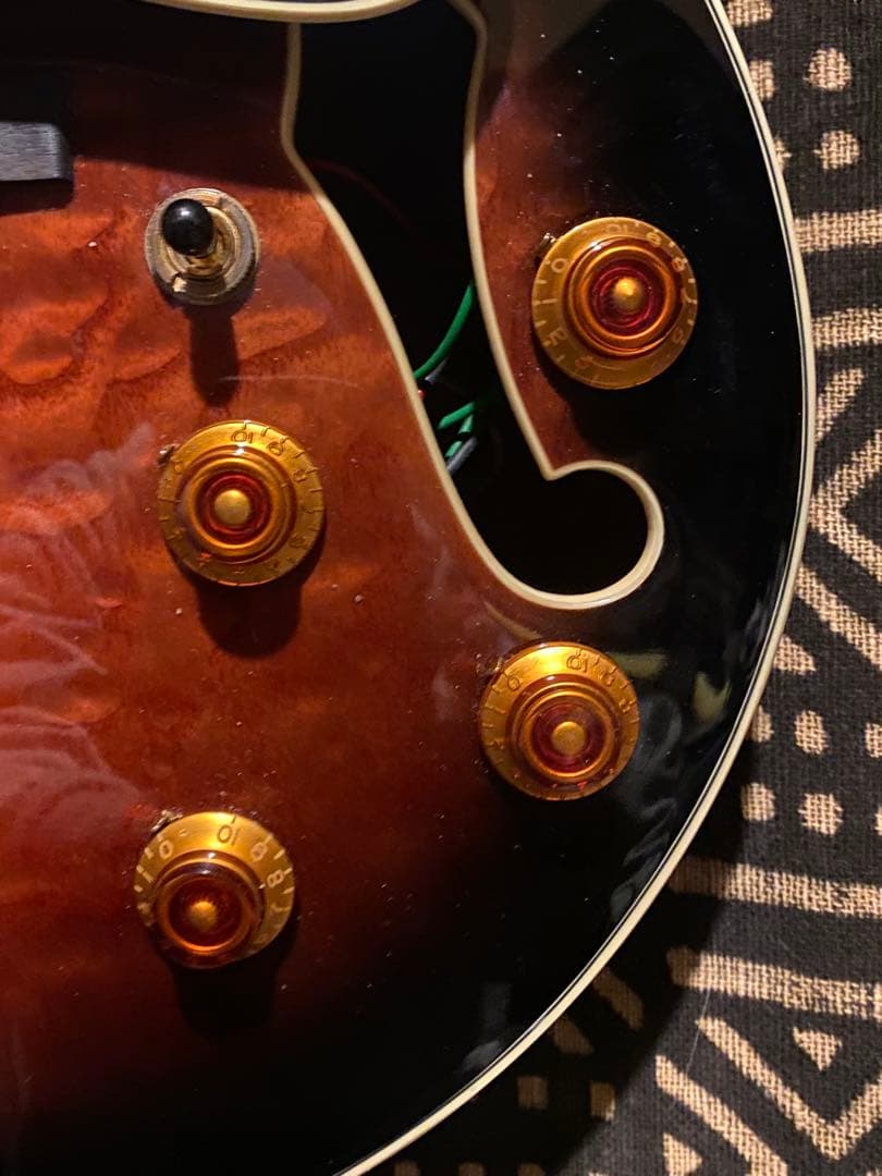 h*e様 Ibanez AG95QA-DBS/スモールボディフルアコ・ウッドブリ