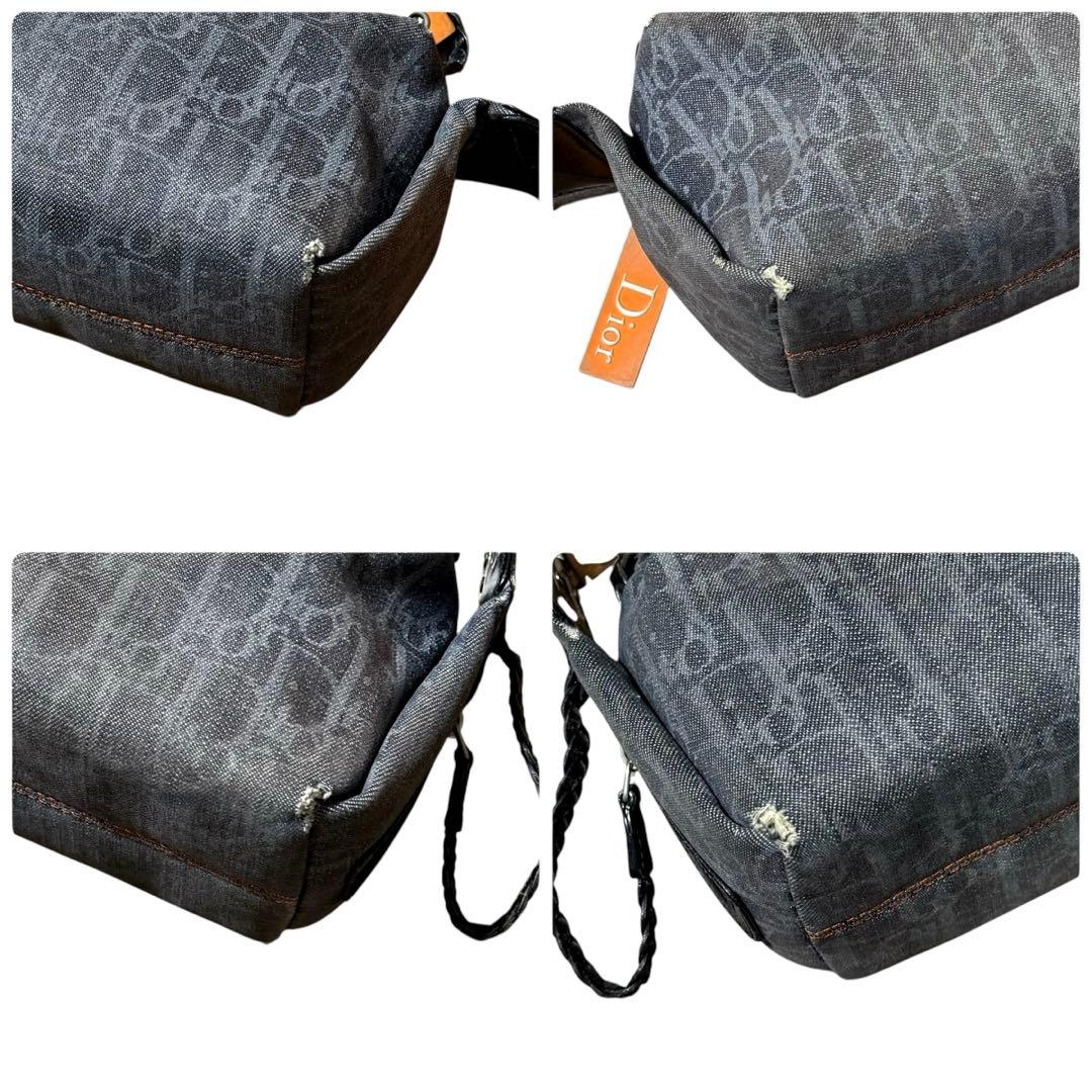 クリスチャンディオール フライト デニム オブリーク ショルダーバッグ