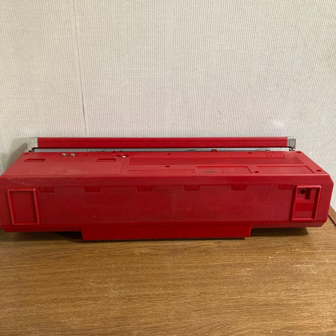 ジャンク品　ダブルラジカセ　赤　　HITACHI   TV  UHF