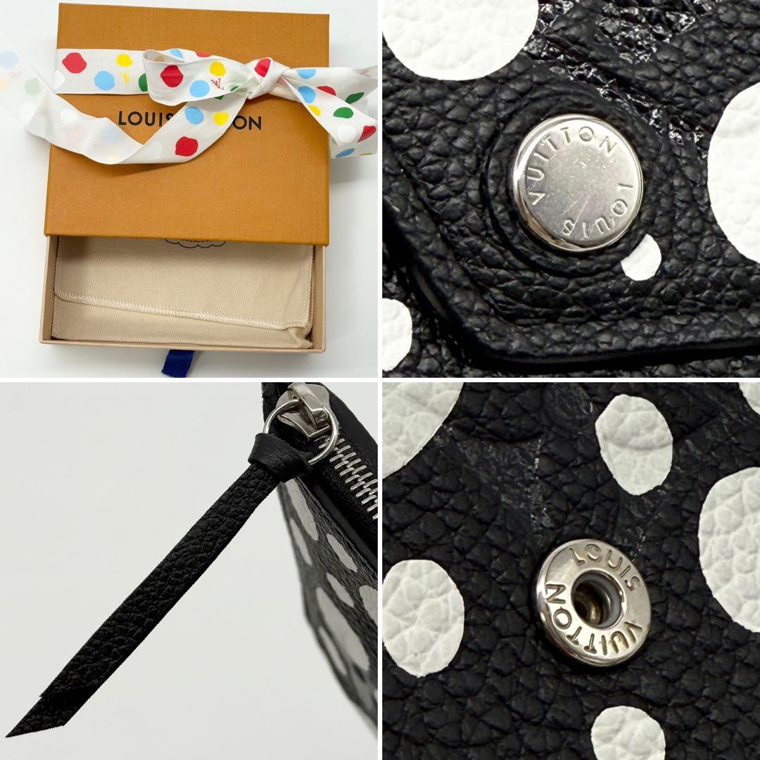 ✨超極美品 激レア✨ルイヴィトン × 草間彌生 ヴィクトリーヌ 三つ折り財布 黒
