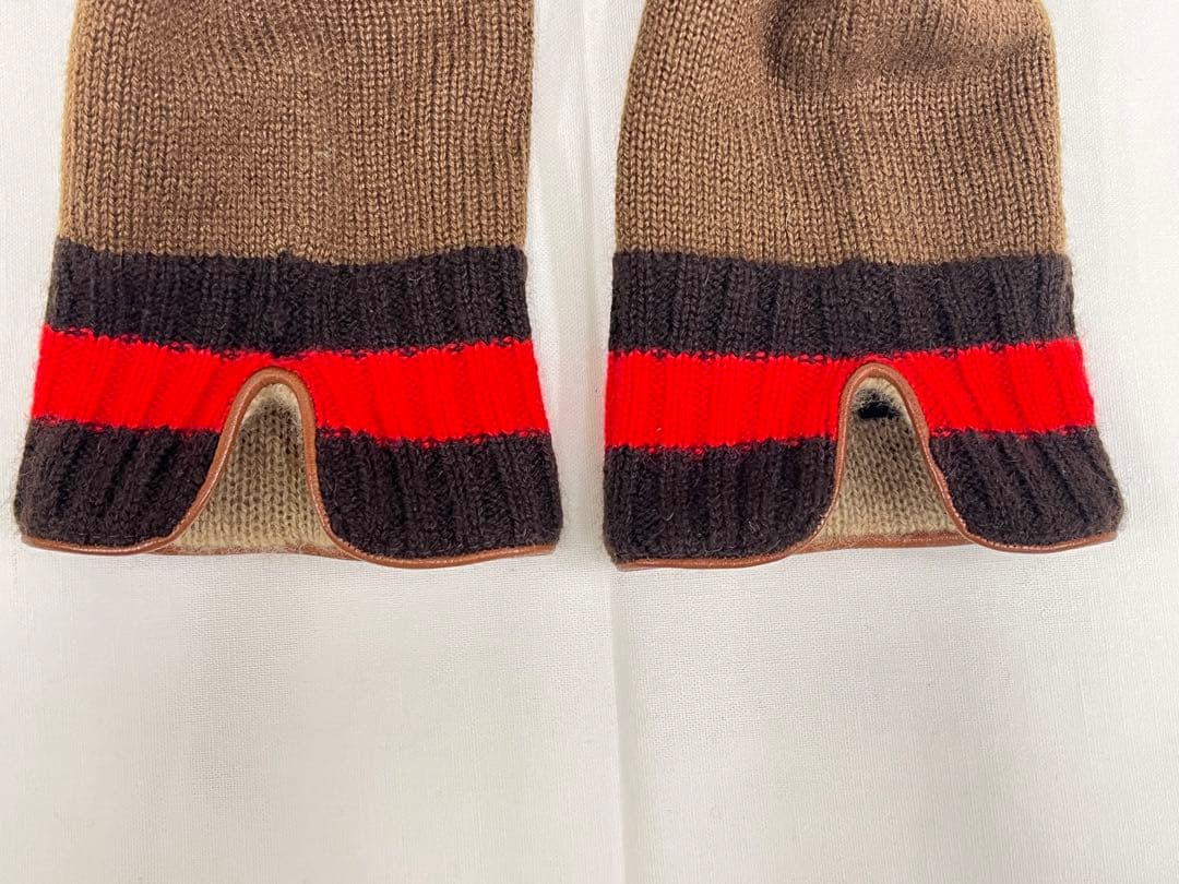 GUCCI グッチ カシミヤ ブラウン 手袋 美品