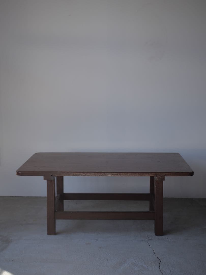 文机　赤茶　机　座卓　展示台　台　花台　古家具　古道具　アンティーク　昭和レトロ