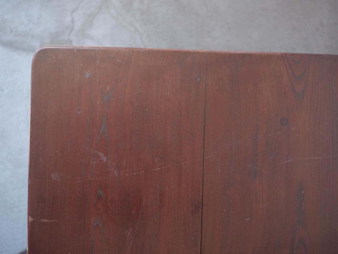 文机　赤茶　机　座卓　展示台　台　花台　古家具　古道具　アンティーク　昭和レトロ