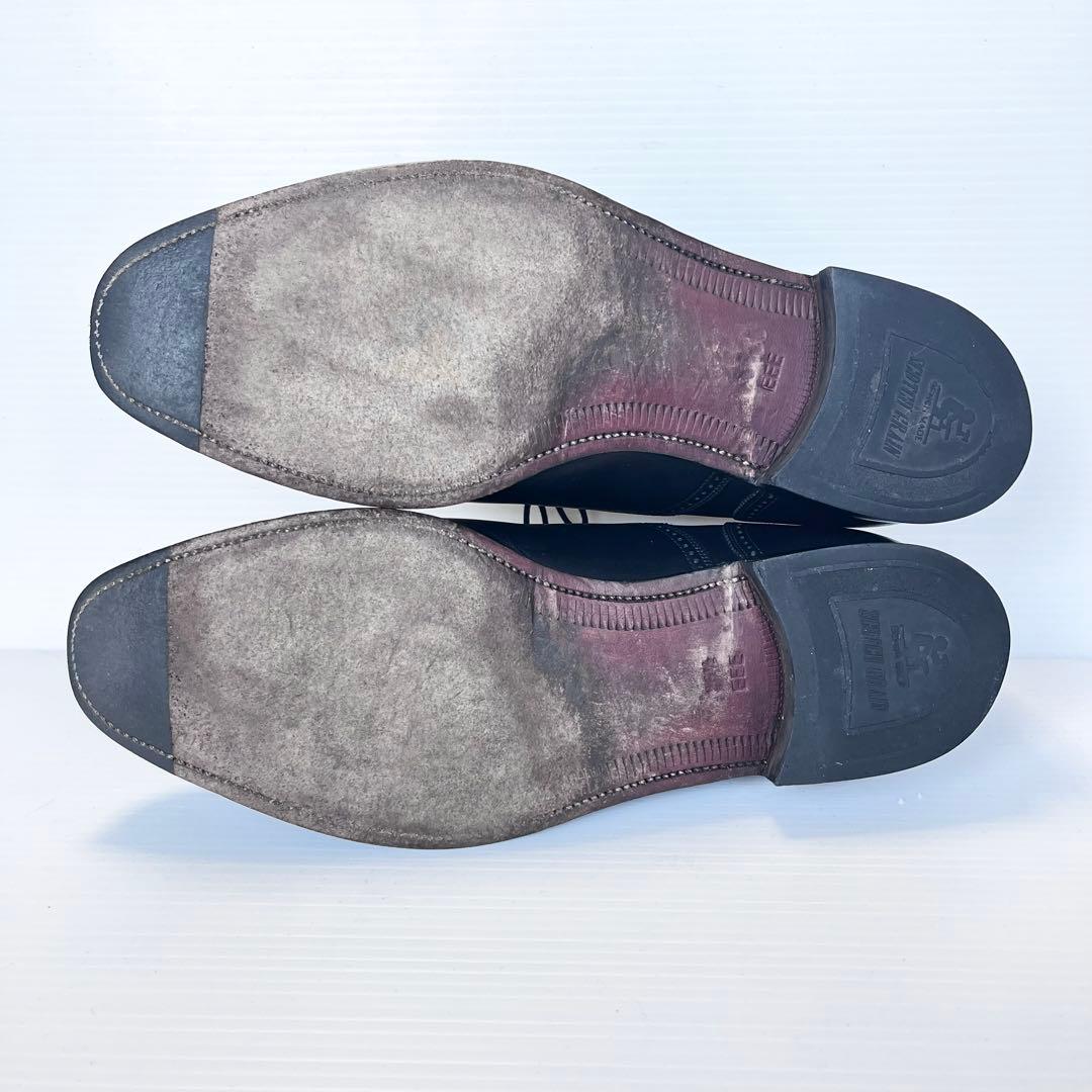 定番✨ スコッチグレイン ビジネスシューズ セミグローブ 黒 26.5cm