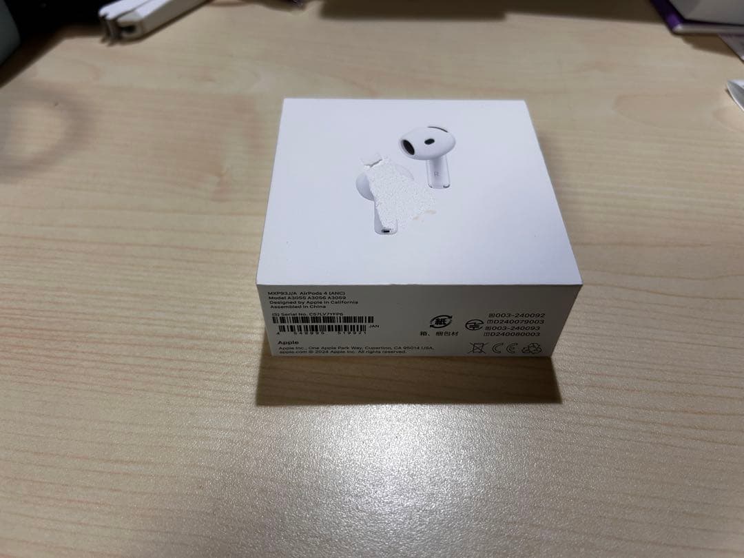【AppleCare+付】Apple AirPods4 本体