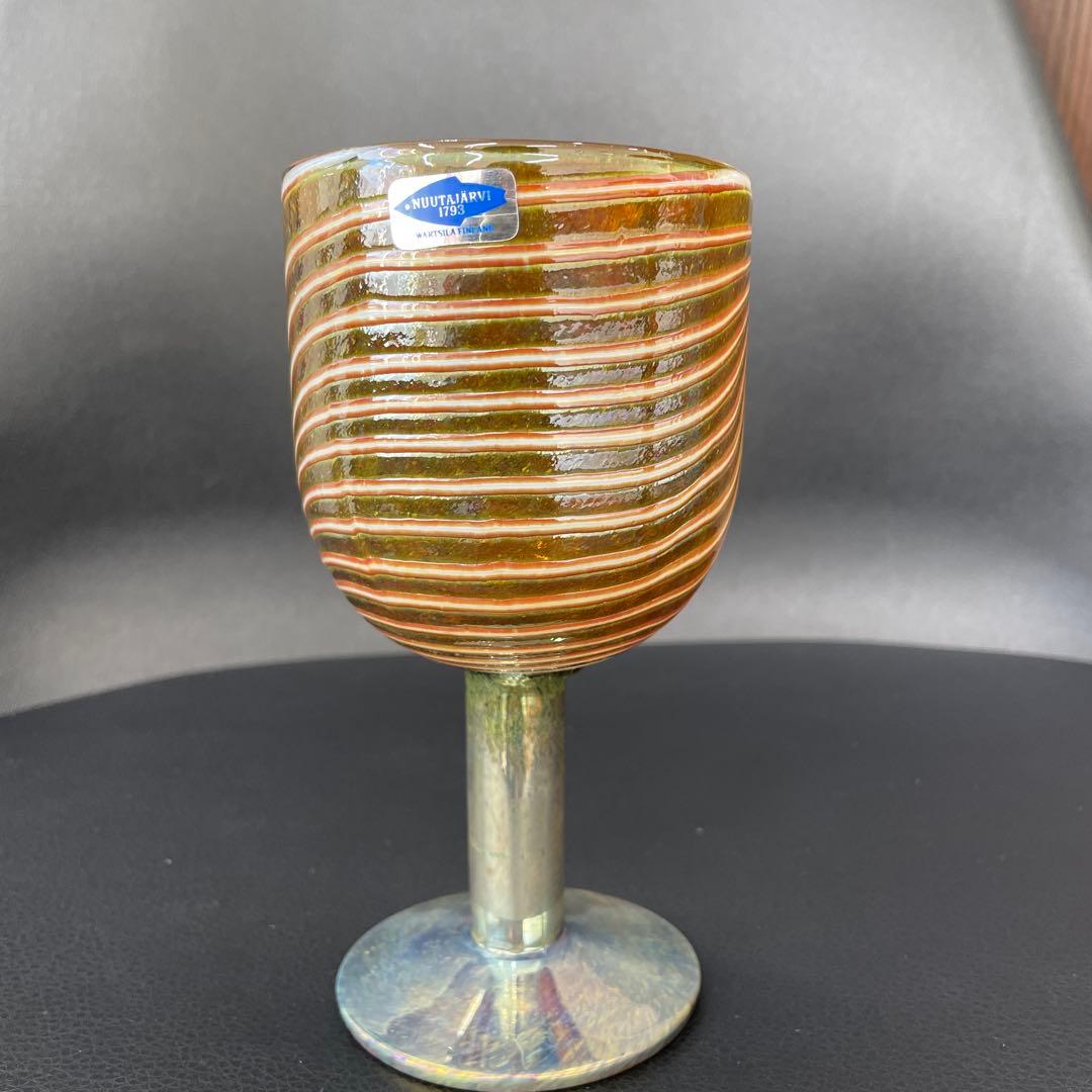【E】✨希少品✨ヌータヤルヴィ　オイバトイカ　グラス　渦巻き模様　一点物