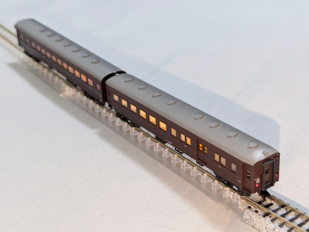 KATO　旧客車 茶色 ８両セット　２両室内灯点灯　ケース付き