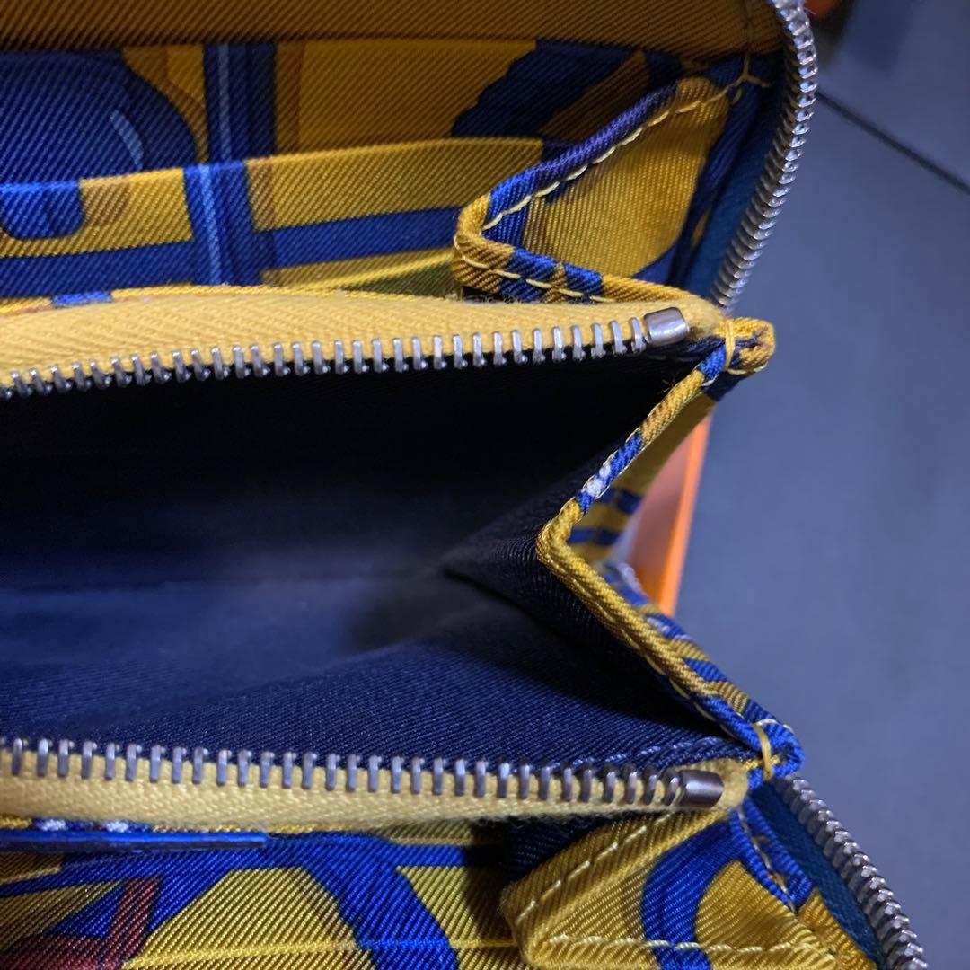 エルメス アザップ シルクイン コンパクト ブルー ヴォーエプソン D刻印