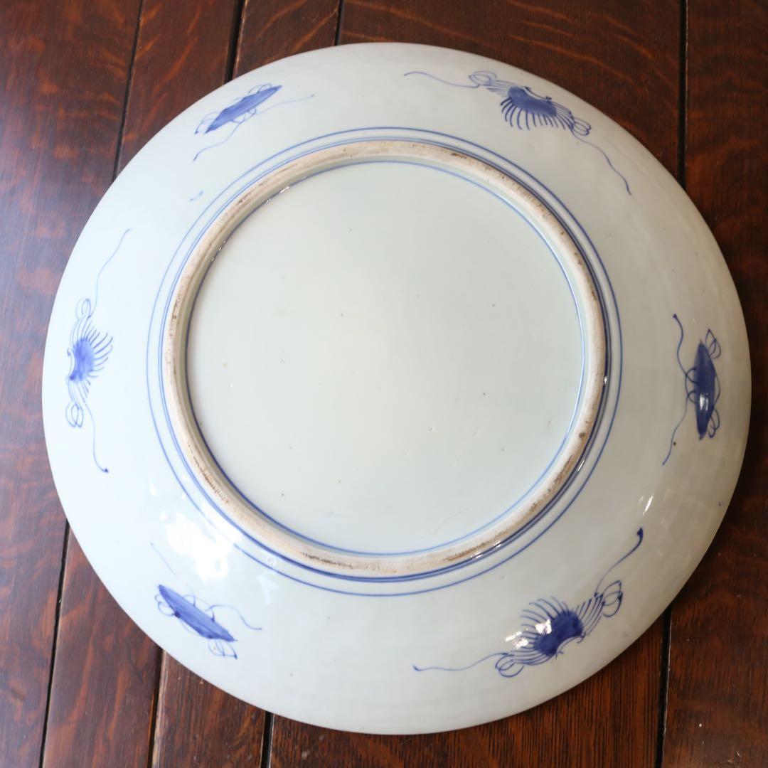 時代　色絵金彩伊万里　葡萄栗鼠図　手毬獅子 大皿 色絵 飾り皿 直径41㎝