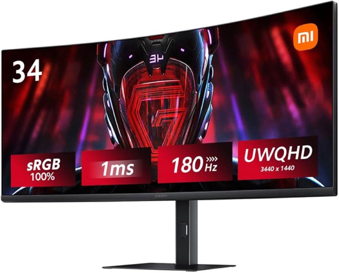 【美品】Xiaomi 曲面 ウルトラワイドモニター G34WQi