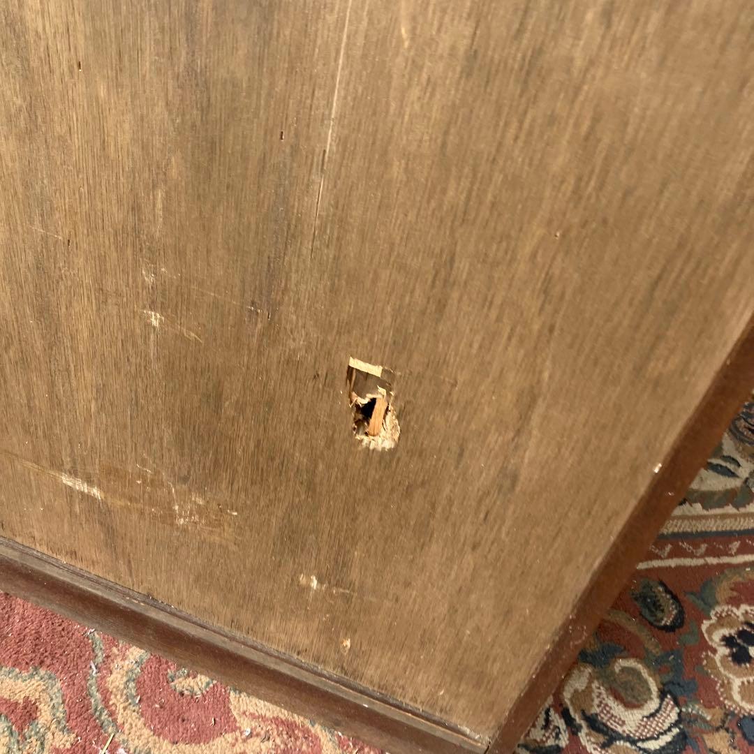 昭和レトロ 木製コンソールテーブル コールキャビネット 電話台 花台チェスト