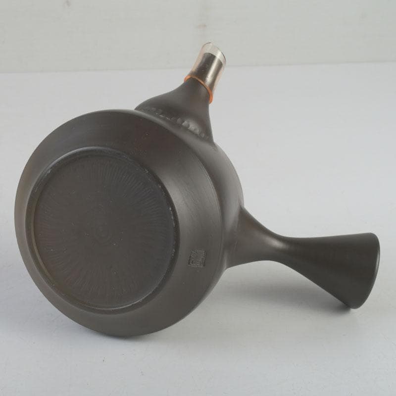 煎茶道具　常滑焼　伊藤昭陽作　急須　茶壷　共布共箱　V　9772