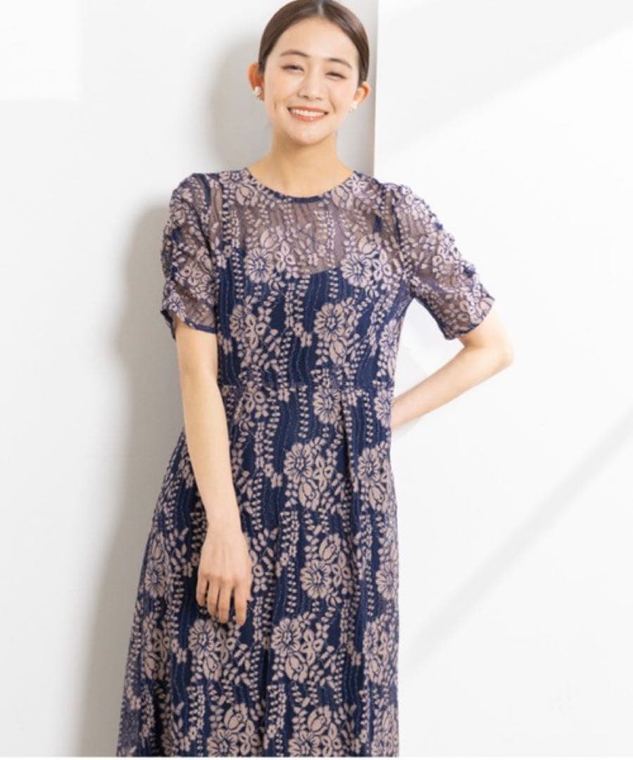 て*む様 【kaene】レースエプロンワンピース