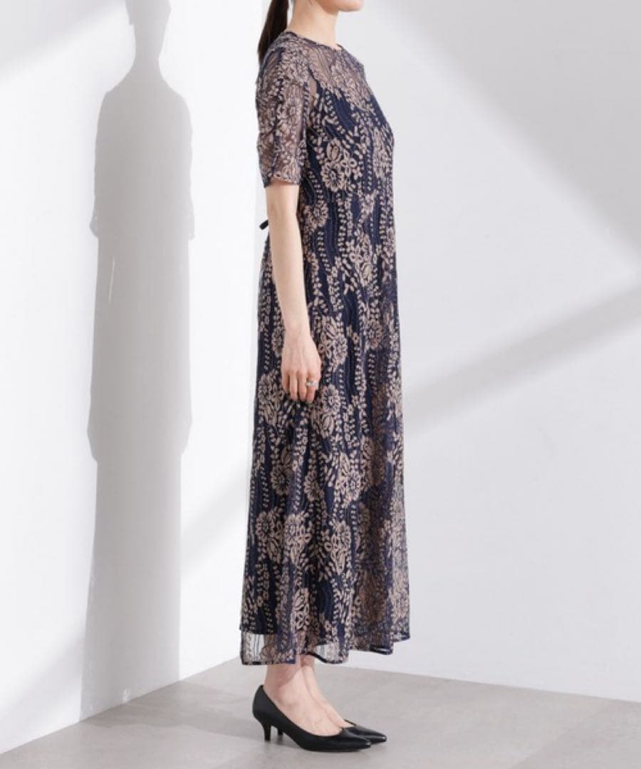 て*む様 【kaene】レースエプロンワンピース